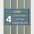Graphic showing Jade acoustic slat wall panels packaged with four 94.49-inch by 9.45-inch panels per box.