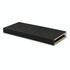3-inch Maple alcove floating shelf in Painted Black with an open end designed for side cleat installation.