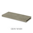 1 5/8-inch solid Maple alcove floating shelf in Gray Wash finish with an open end for trimming.