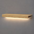3-inch box construction White Oak LED-lit alcove shelf with recessed hardwired lighting underneath and an open end for a custom-fit installation.