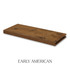 1 5/8-inch solid  Rustic Alder alcove floating shelf in Early American finish with an open end for trimming.