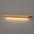 2-inch box construction Superior Alder LED-lit alcove shelf with recessed hardwired lighting underneath and an open end for a custom-fit installation.