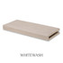 3-inch Superior Alder alcove floating shelf in White Wash with a soft light finish and subtle natural wood grain.