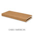 3-inch Red Oak alcove floating shelf in Early American with a warm brown finish and prominent natural wood grain.