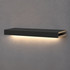 3-inch box construction Black Painted Maple LED-lit alcove shelf with recessed hardwired lighting underneath and an open end for a custom-fit installation.