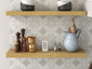 White Oak  2" Thick Floating Shelves