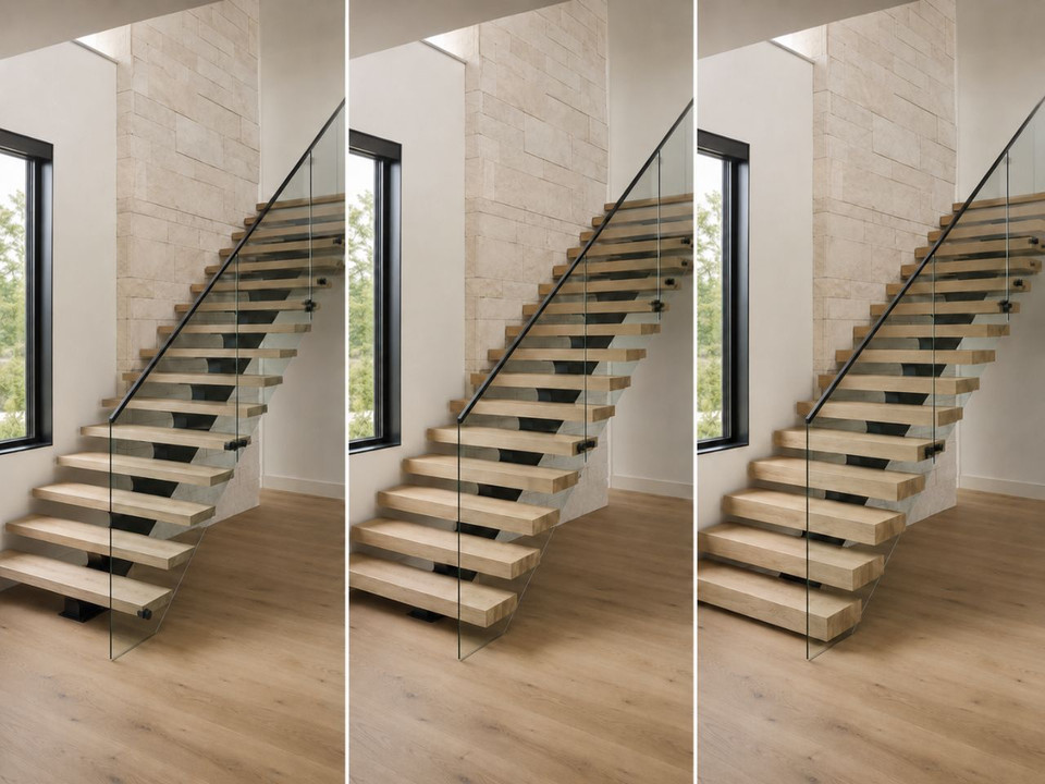 Floating Stair Tread Thickness Guide: Comparing 1.625", 3.5", and 4" Options