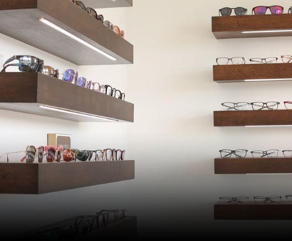 3 Inch LED Lighted Walnut Wooden Shelving