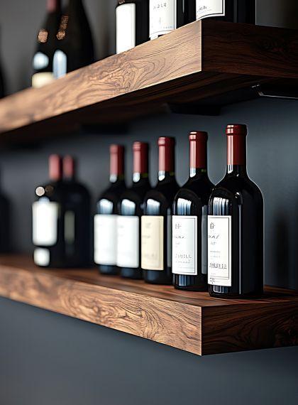 Extra Thick Wall Mounted Floating Shelves For Wet Bar