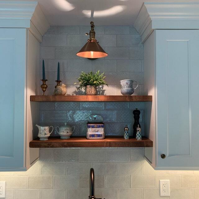 Rustic Alder Floating Shelves