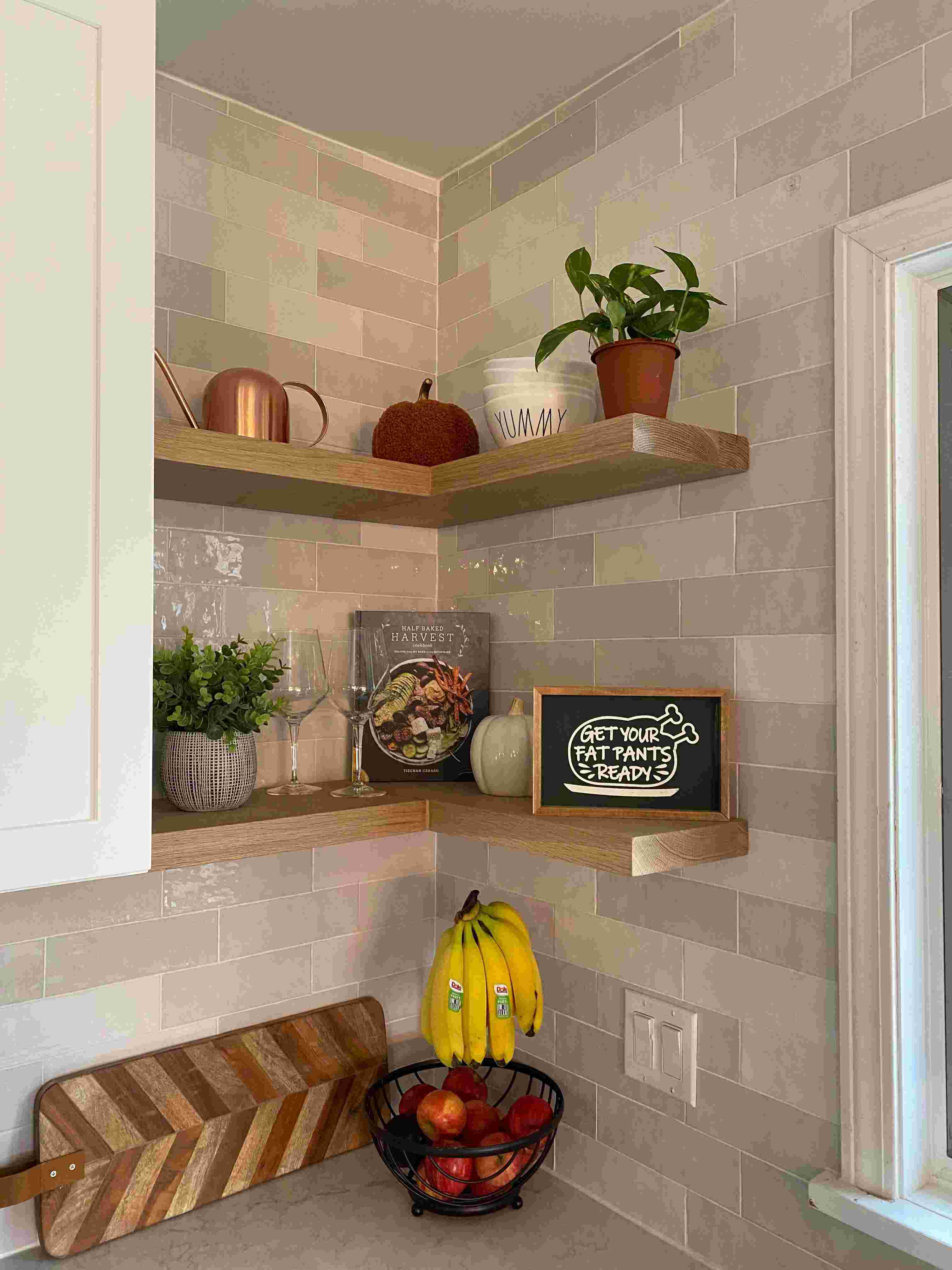 White Oak Floating Shelves