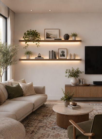 Lit Floating Shelves