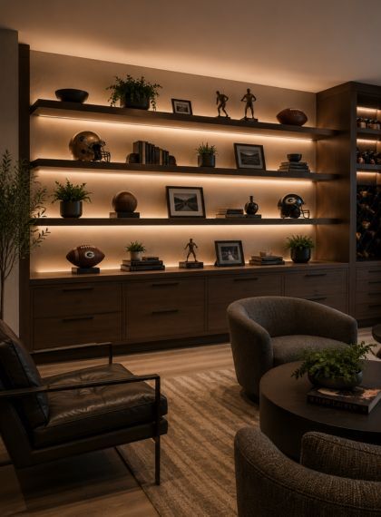 Lit Floating Shelves