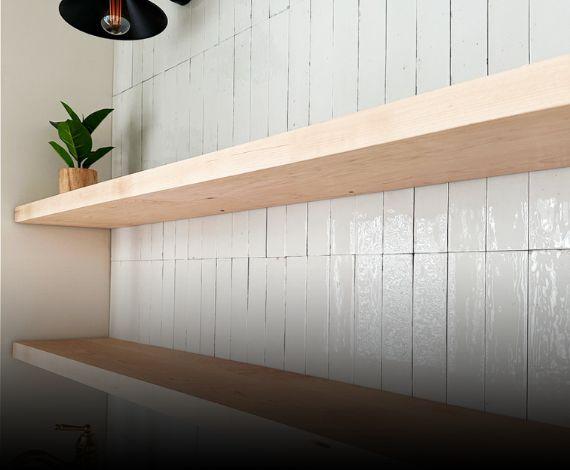 Best Selling White Oak Wall Shelf