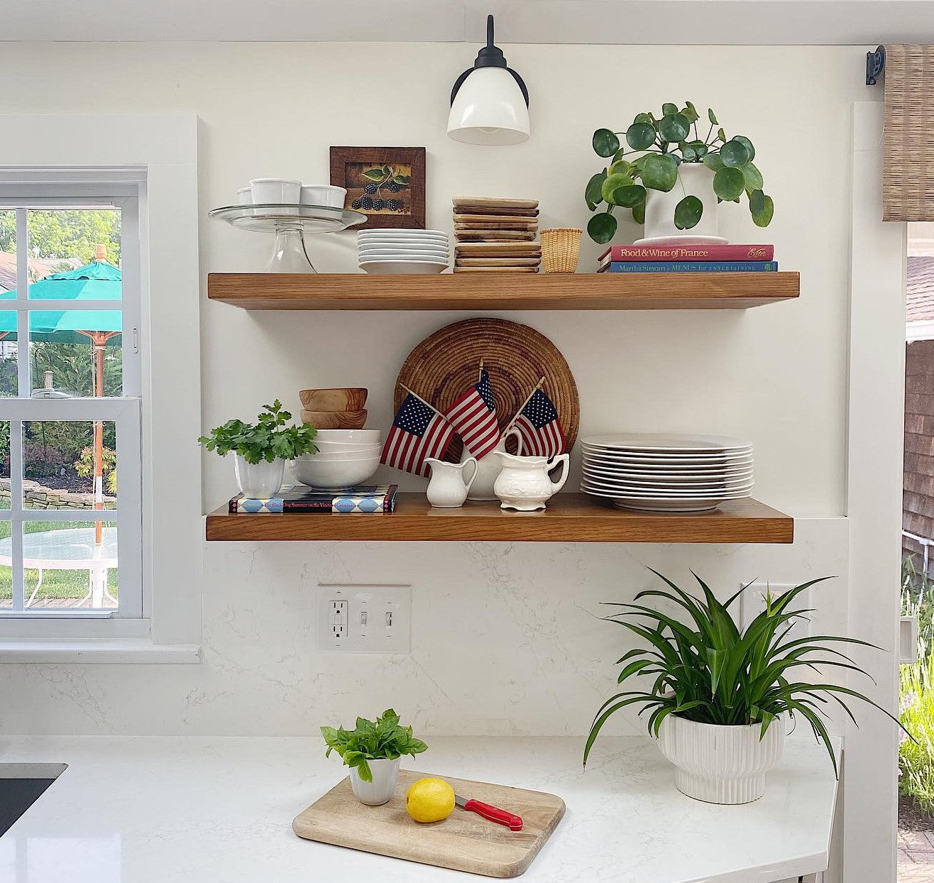 White Oak Floating Shelves