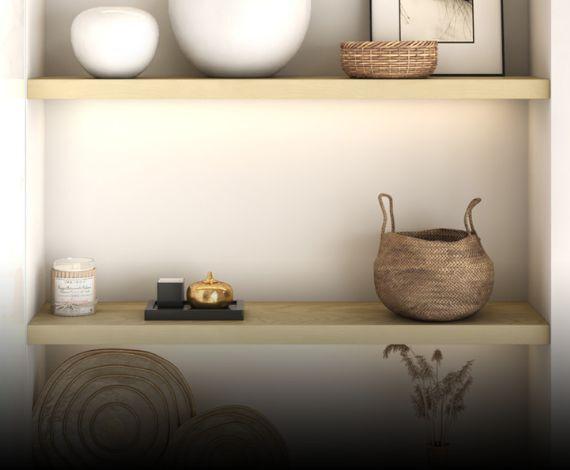 Lighted Rustic Pine Wooden Wall Shelf Lighted Rustic Pine Wooden Wall Shelf