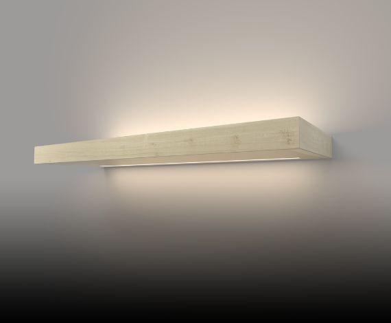 Unfinished Paint Ready Poplar Wooden Wall Shelves With Light Ultra Sleek Modern unfinished wooden shelf