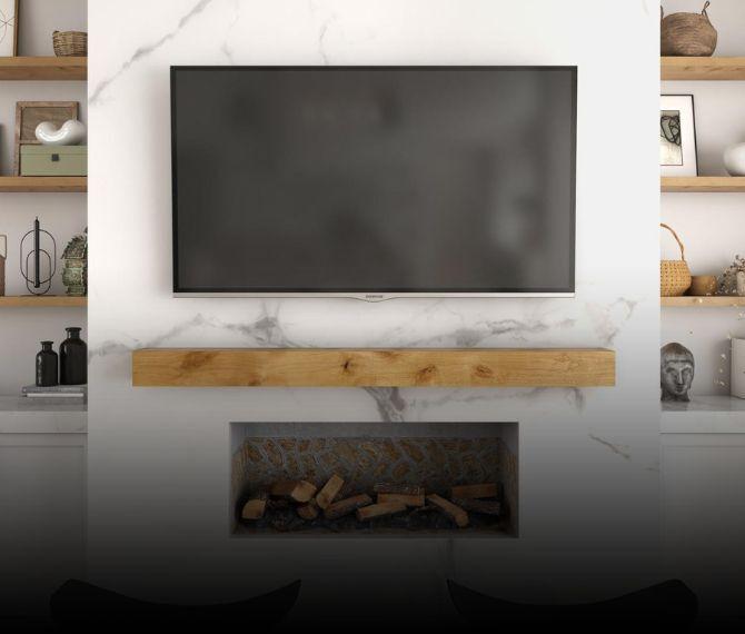 Rustic Alder Mantel Shelf Rustic Style Alder Mantel Shelf