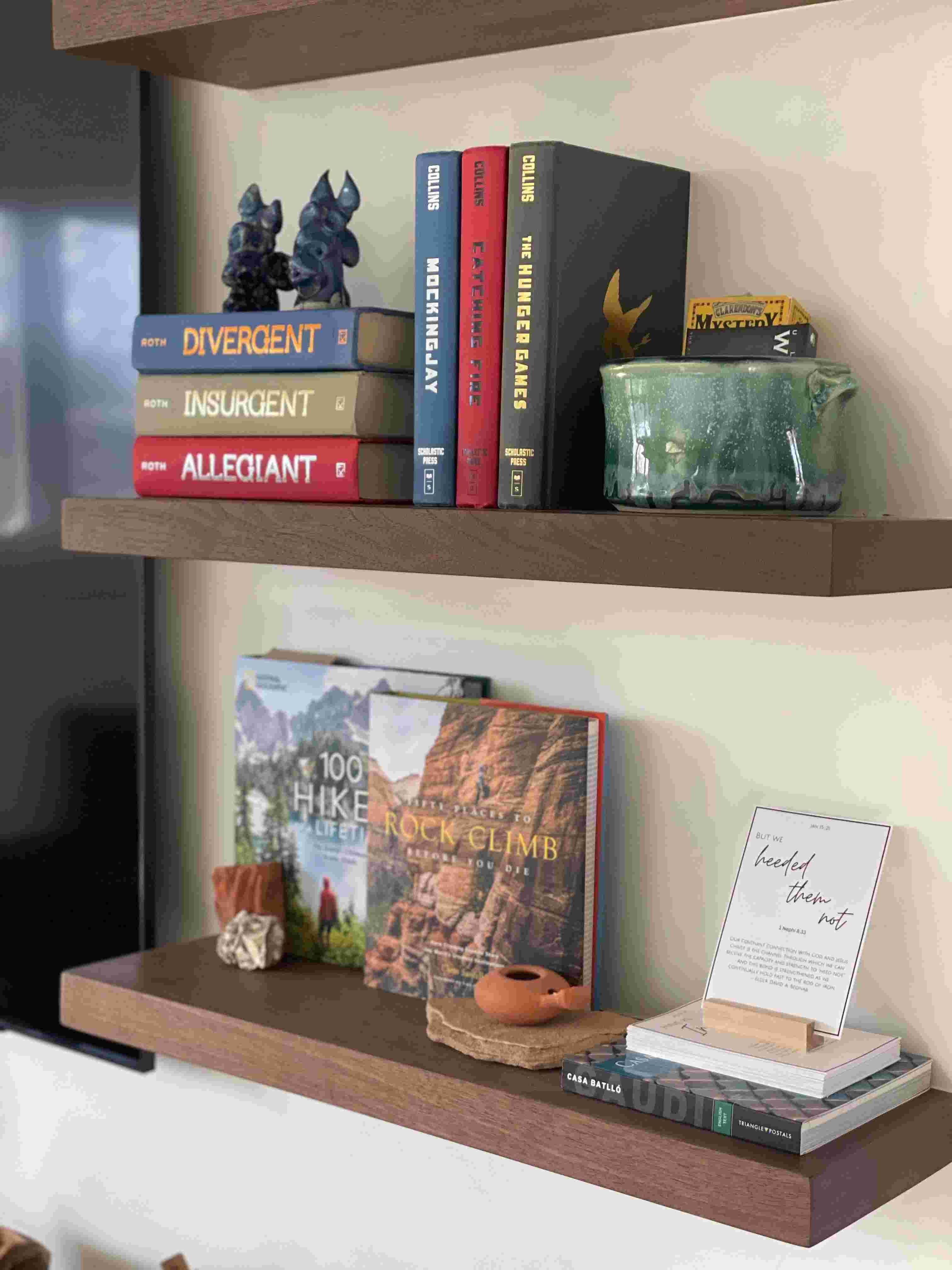 Walnut Floating Shelves