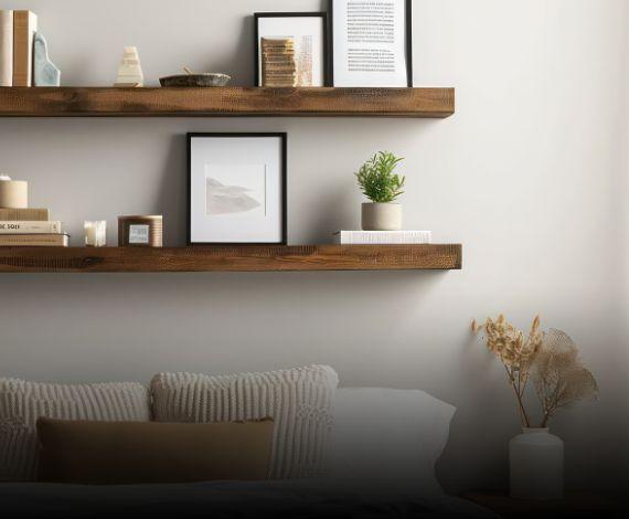 Natural Alder Wooden Shelves Floating Natural Alder Wooden Shelves Floating