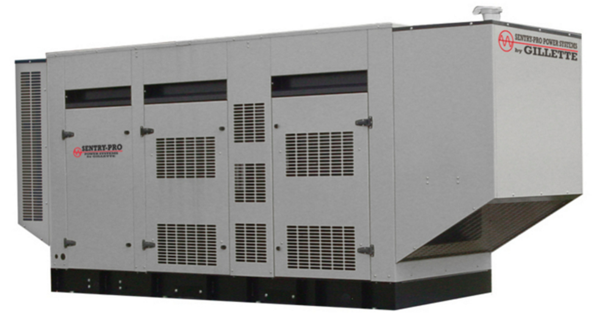 Gillette 200kW SP-2000 Standby Natural Gas / LP Generator Lev.2 Enclosure
