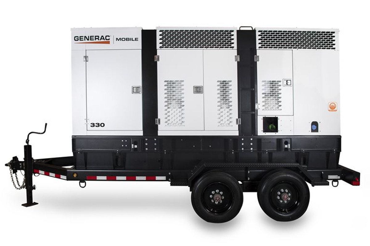 Generac MDE330 Diesel Mobile Towable Generator  (Trailer Attached)