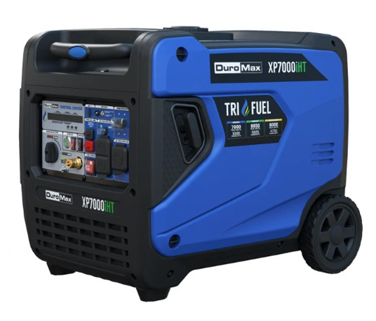 DuroMax XP7000iHT Tri-Fuel Portable Inverter Generator w/ CO Alert DuroMax XP7000iHT Tri-Fuel Portable Inverter Generator w/ CO Alert