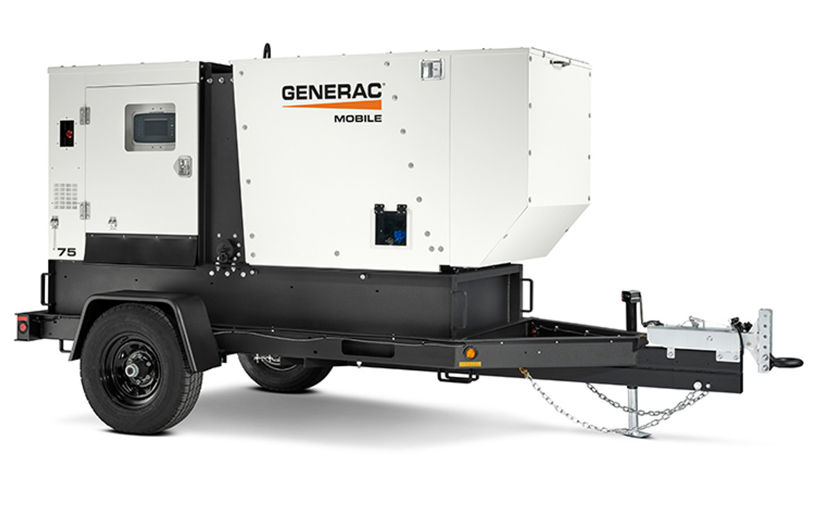 Generac MDG75DF4 Mobile Towable Generator w/ Trailer 6788