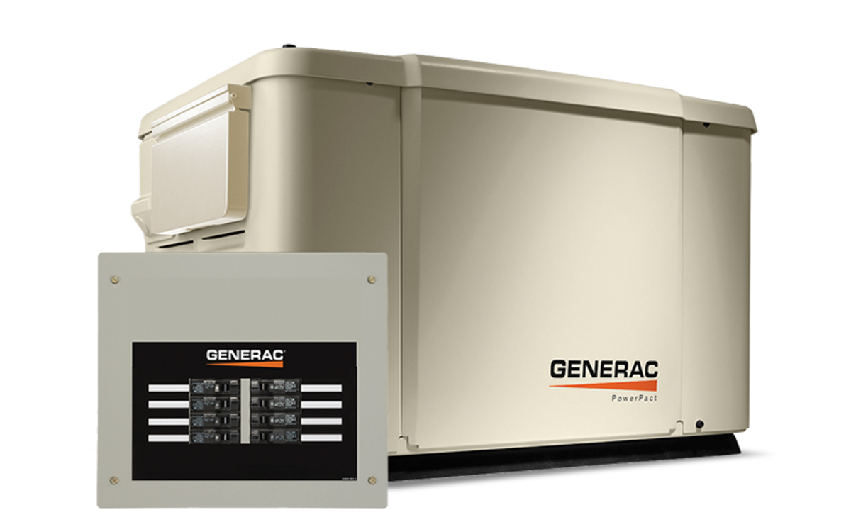 Generac 6998 PowerPact 7.5kW Home Standby Generator 50-Amp 8-Circuit ATS w/ E-Stop