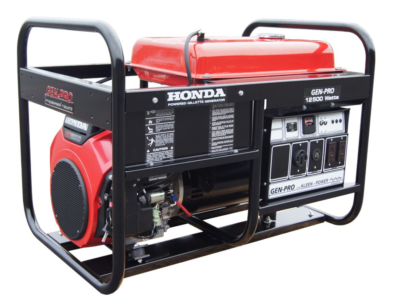 Gillette GPE-125EH-3 HONDA Gas 12500 Watt 3-phase Portable Generator