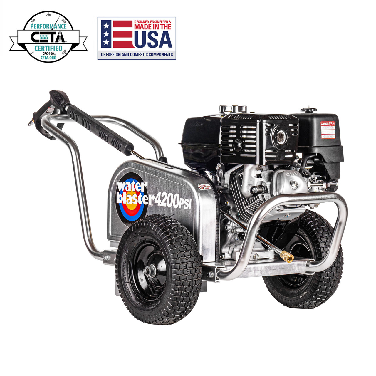 SIMPSON ALWB60827 4200 PSI @ 4.0 GPM, Waterblaster Belt Drive ALUM Pressure  Washer HONDA GX390 Engine AAA Pump