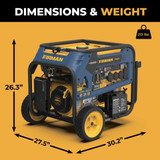 Firman T08072 Portable 10,000 Watt TRI FUEL Generator w/Electric Start and CO Alert