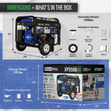 DuroMax XP5500HX Electric Start Dual Fuel 5,500 Watt/4,500 Watt Portable Generator w/CO Alert DuroMax XP5500HX Electric Start Dual Fuel 5,500 Watt/4,500 Watt Portable Generator w/CO Alert
