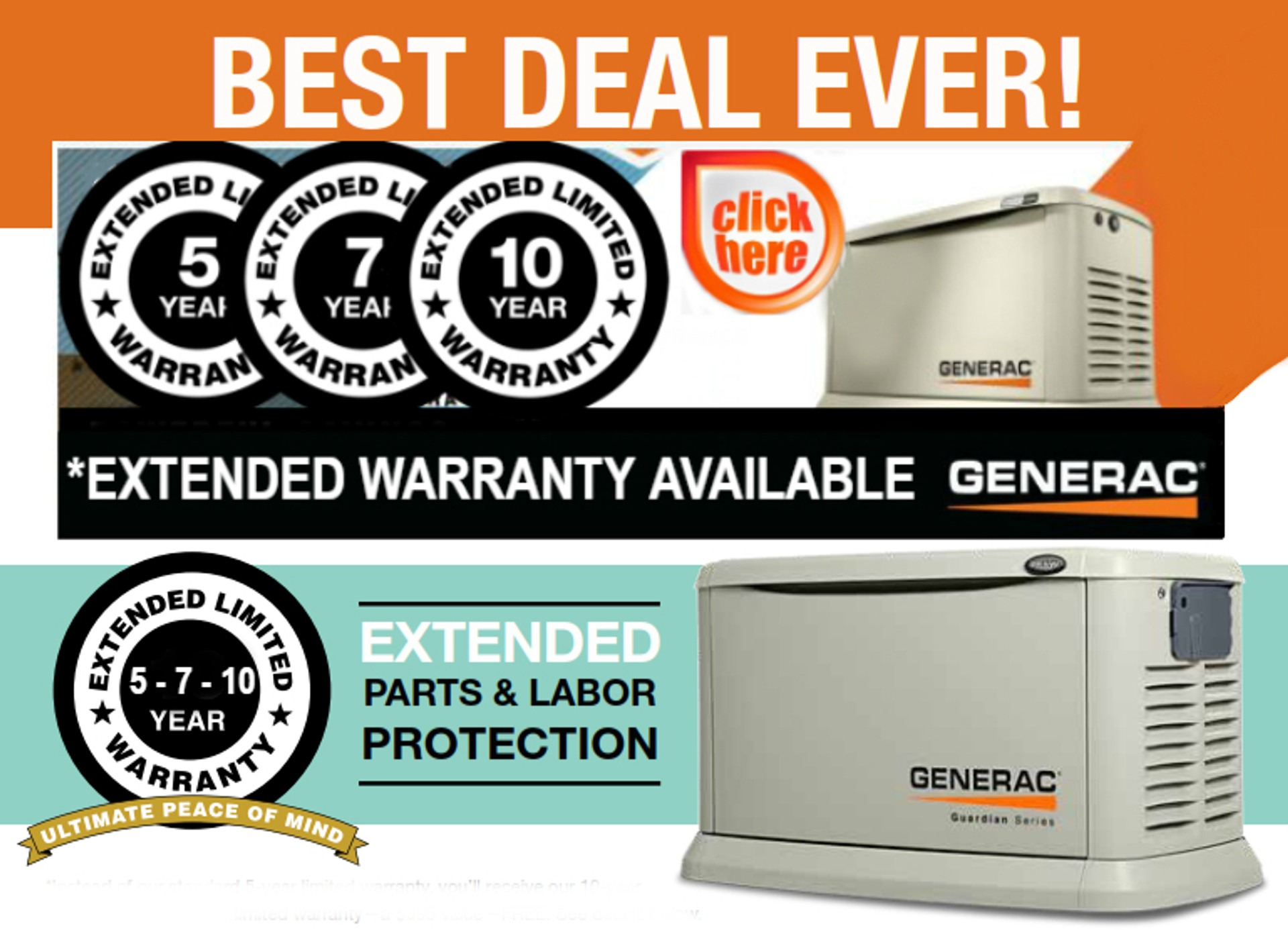 Generac 10 Year AirCooled Extended Warranty Extension DEWEXWAR100003