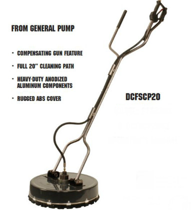 General Pump DCFSCP20GZ 20" Flat Surface Cleaner 8 GPM Greasable Zirc Bearing Hammerhead