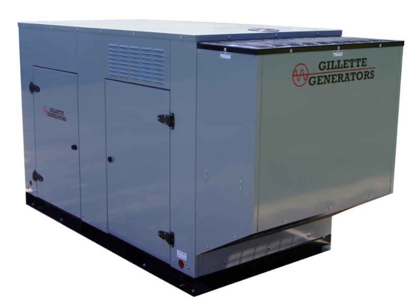 Gillette 60kW SPD-600 Standby Diesel Generator 24Hr. Base Tank (108 Gal.), Level 2 Enc & Battery