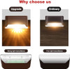 PEARLSTAR Solar Deck 4 pack Solar Step Lights Waterproof LED SL-501 - BROWN/WARM