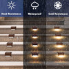 PEARLSTAR Solar Deck 4 pack Solar Step Lights Waterproof LED SL-501 - BROWN/WARM