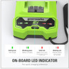 Greenworks 24V Lithium Battery Charger - GREEN