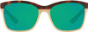 Costa Del Mar Women's Anaa Polarized Rectangular Sunglasses -GREEN/TORTOISE