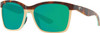 Costa Del Mar Women's Anaa Polarized Rectangular Sunglasses -GREEN/TORTOISE