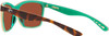 Costa Del Mar Women's Anaa Polarized Rectangular Sunglasses -GREEN/TORTOISE