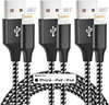 iPhone Charger 3Pack 10FT Braided Lightning Cable Fast Charging - Black/White