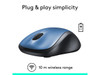 Logitech M310 910-001917 Peacock Blue 3 Buttons 1 x Wheel USB RF Wireless