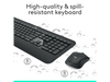 Logitech MK540 Wireless Keyboard Mouse Combo - USB Wireless RF Keyboard - Black