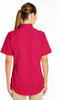M582W Harriton Ladies Foundation 100% Cotton Short-Sleeve Twill Shirt New
