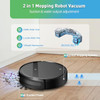 MANVINS G20 Robot Vacuum and Mop Combo App/Alexa/WiFi Cleaner Tangle-Free Black