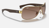 Ray-Ban RB3471 unisex sunglasses - Brown Lense/Polished Gold Frame