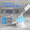 TUYU Electric Spin Scrubber 7 Replaceable Brush Heads Bathroom KS-2615P - White