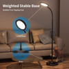 Keepsmile Modern LED Streamlined Reading Floor Lamp, White LED - MATTE BLACK